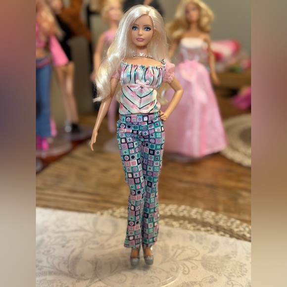 Mattel Pants - Barbie Outfit Stylish Geometric Print Pants with Shirt (Doll is NOT INCLUDED)